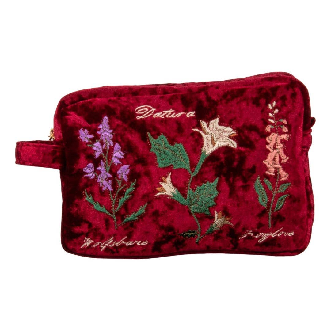 Baneful Botany Velvet Cosmetic Bag.