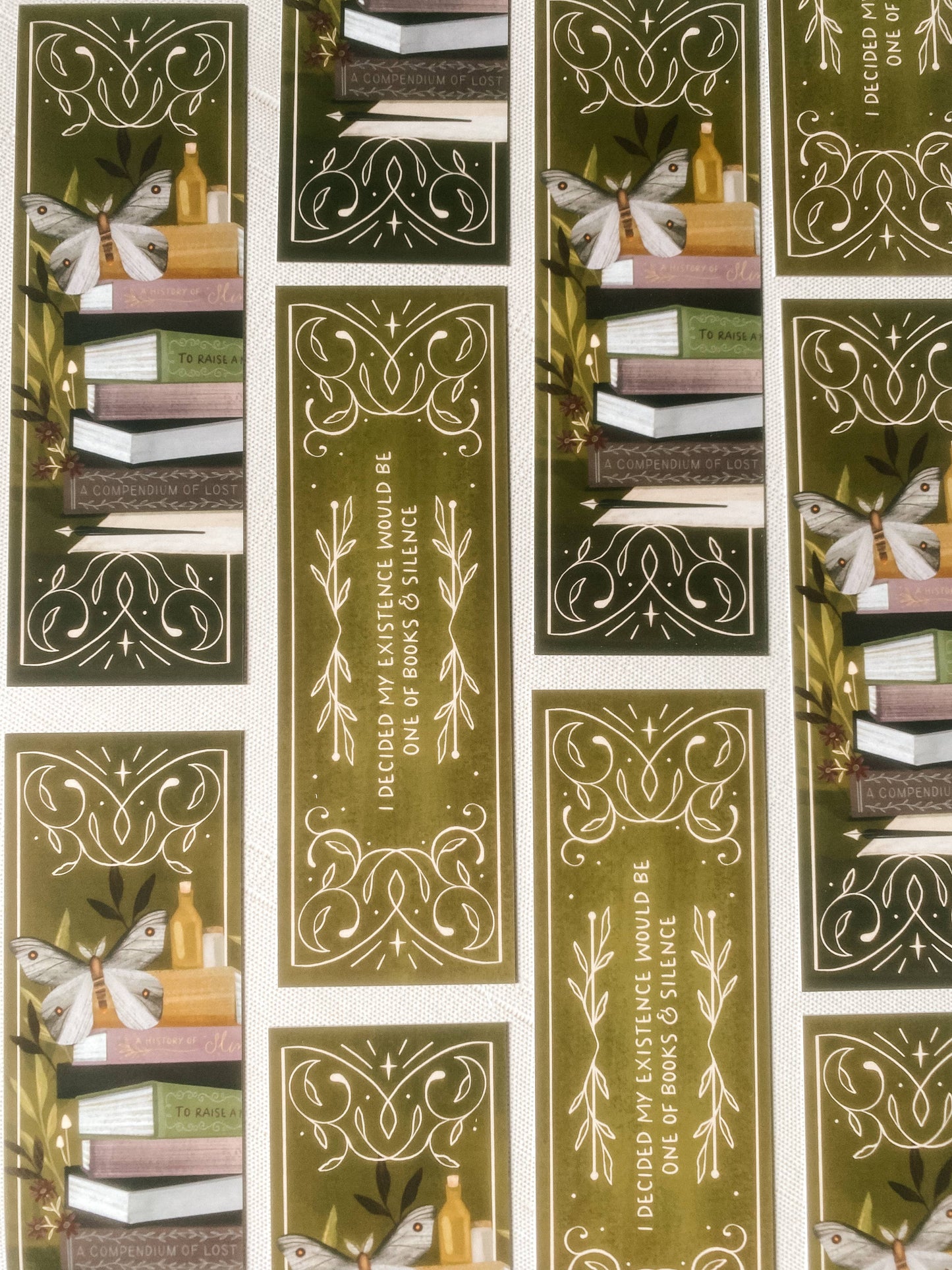 Books and Silence Bookmark.