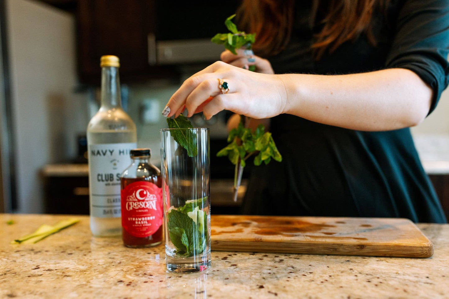 Strawberry Basil Simple Syrup.