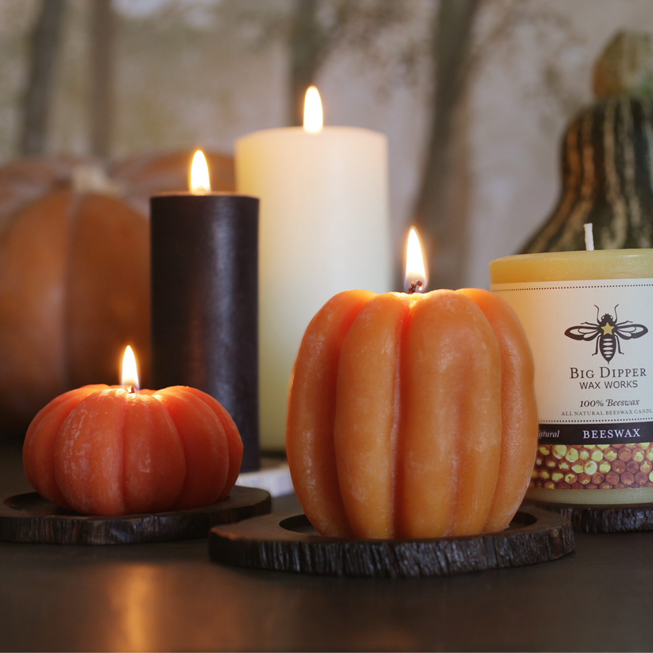 Pumpkin Candles | 100% Pure Beeswax.