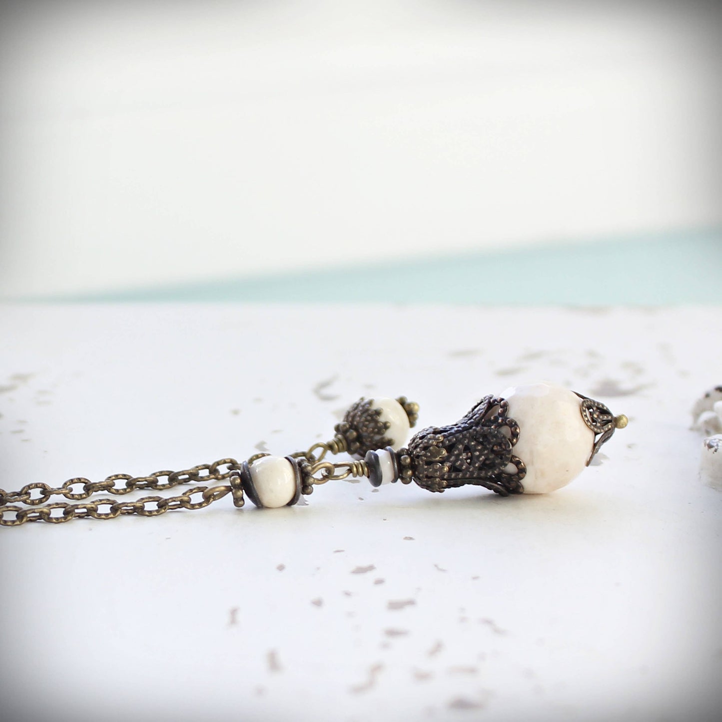 Faceted Petrified Wood Pendulum