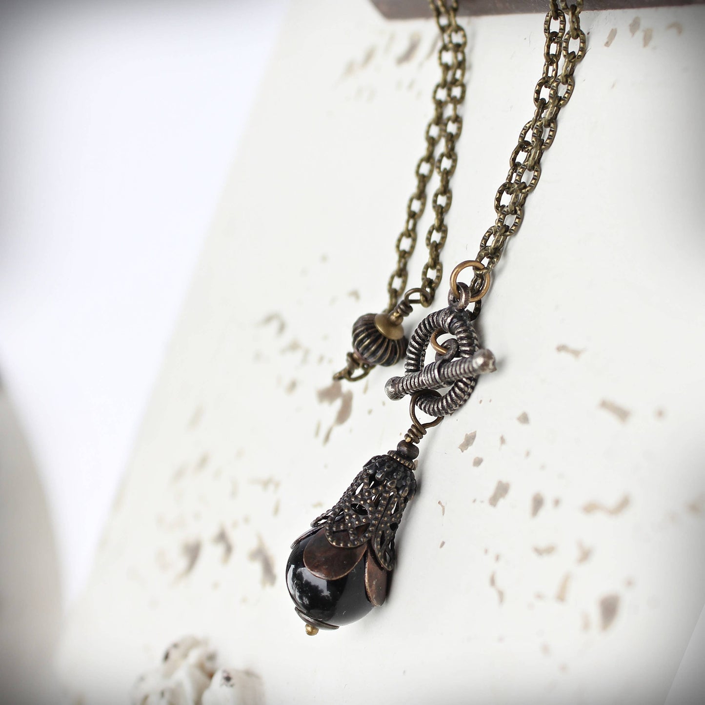 Black Onyx Pendulum Necklace