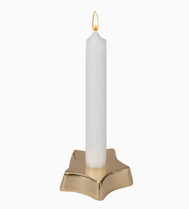 Brass Star Spell Candle Holder.