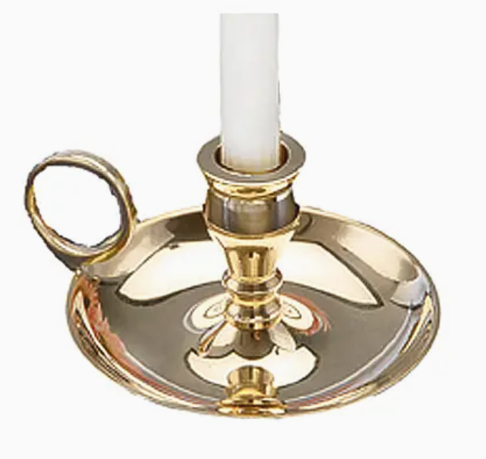 Brass Chamberstick Spell Candle Holder