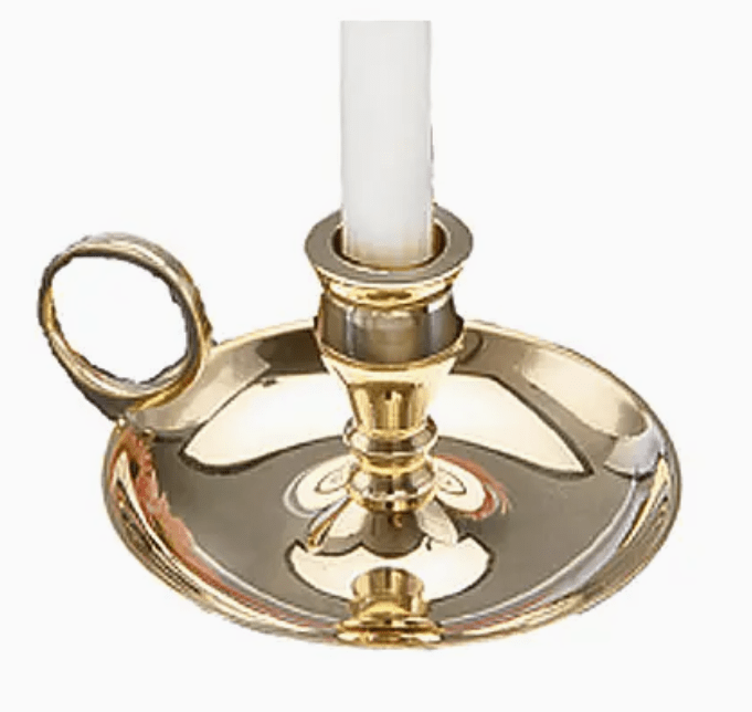 Brass Chamberstick Spell Candle Holder.