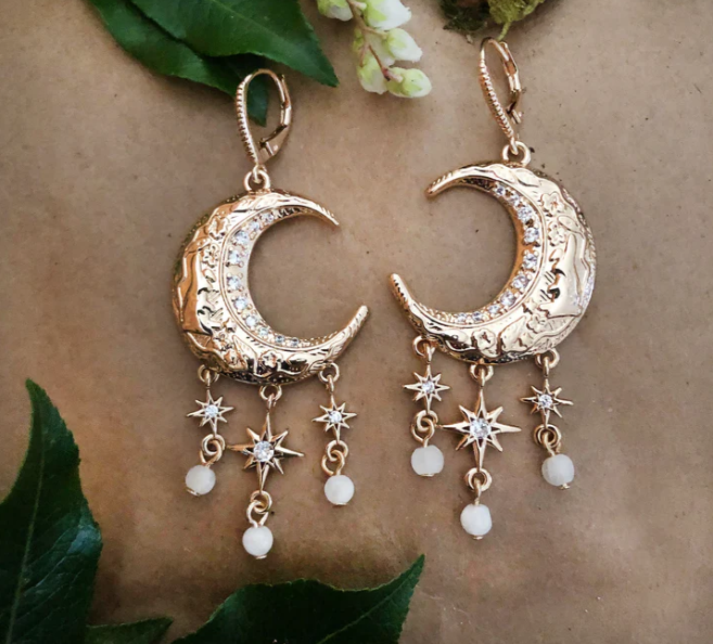 Hare Moon Earrings | Gold