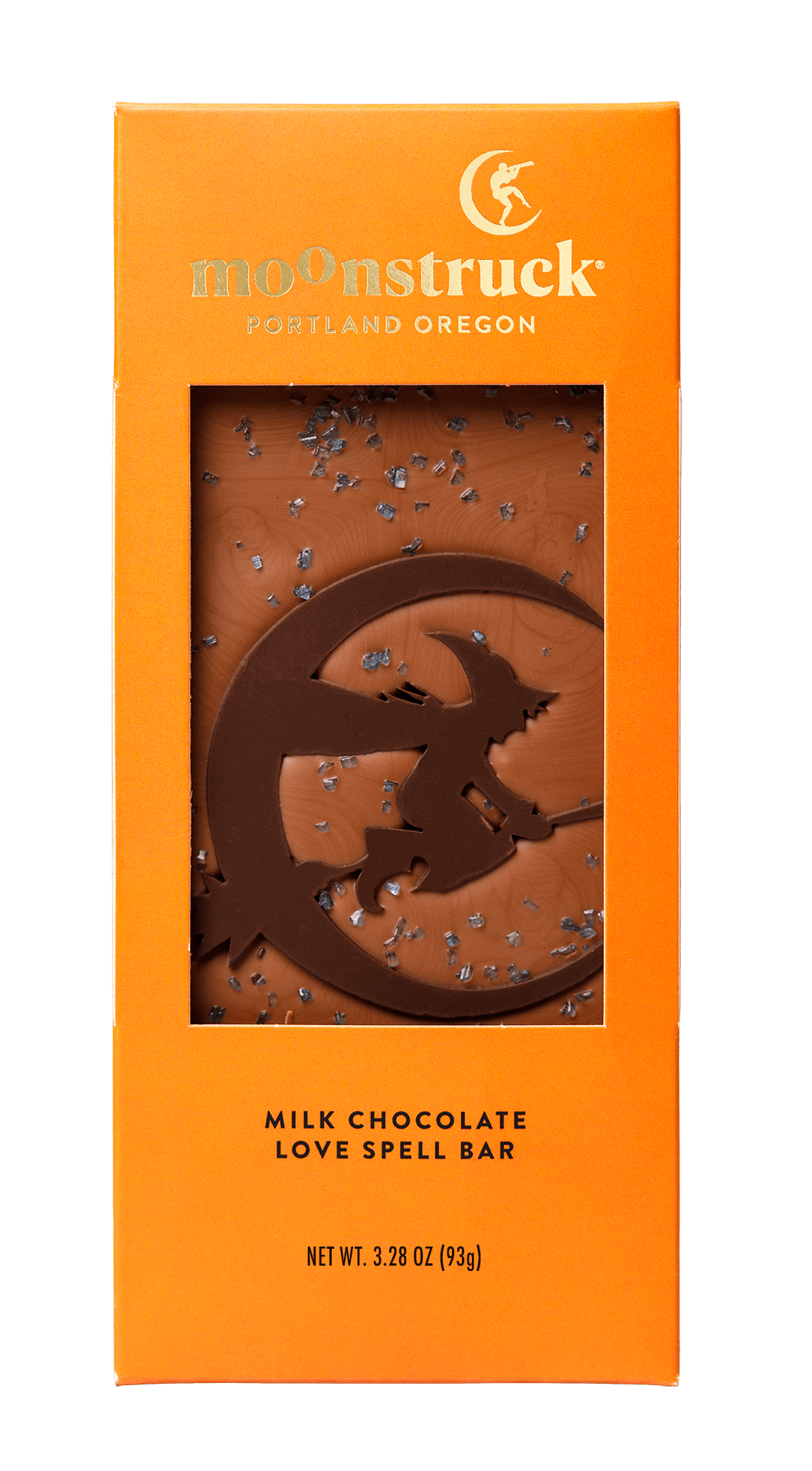 Picture of Moonstuck's milk chocolate love spell bar.