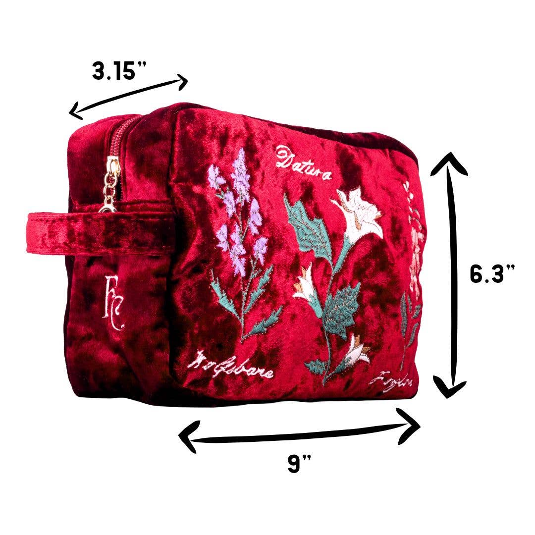 Baneful Botany Velvet Cosmetic Bag.