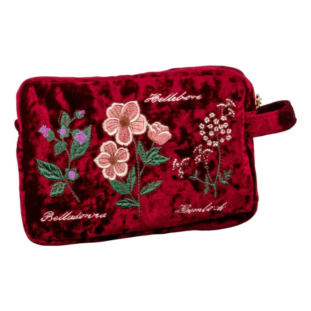 Baneful Botany Velvet Cosmetic Bag.