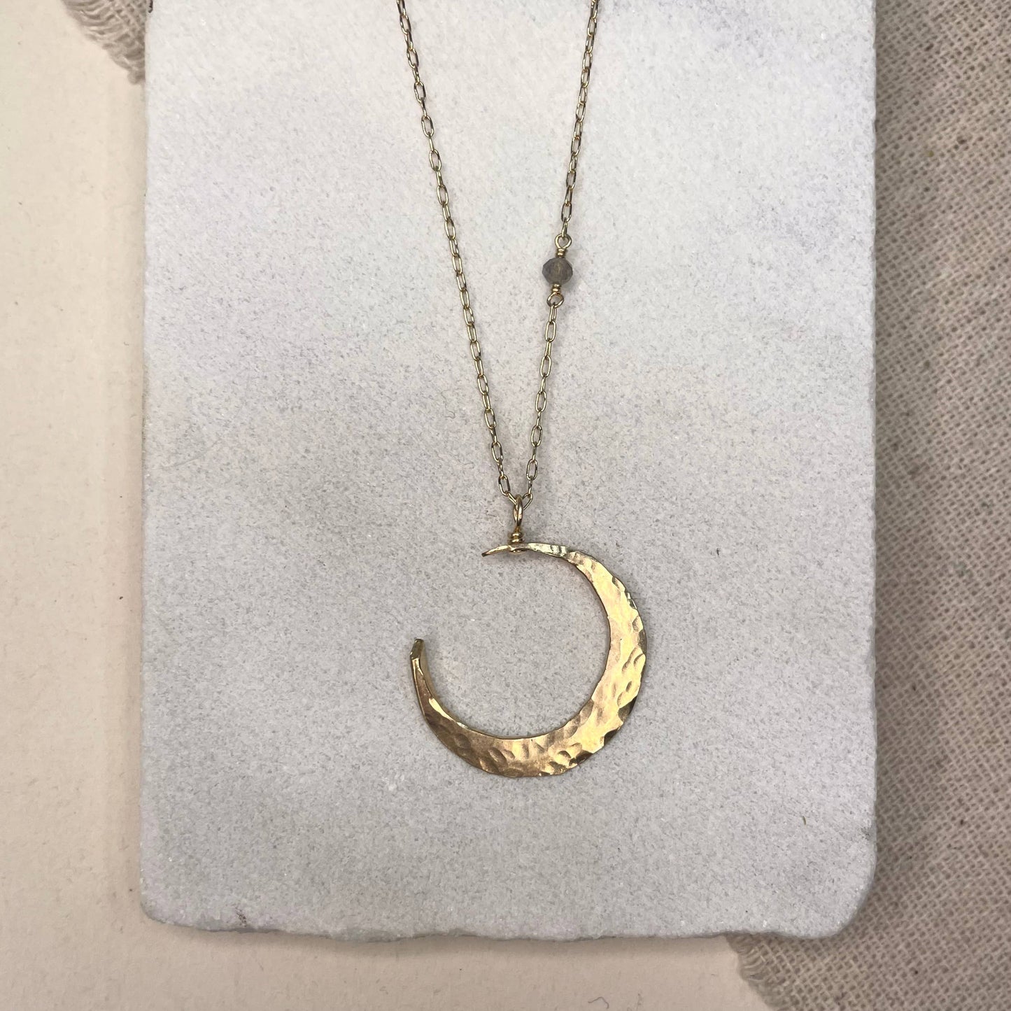 sterling silver crescent moon necklace