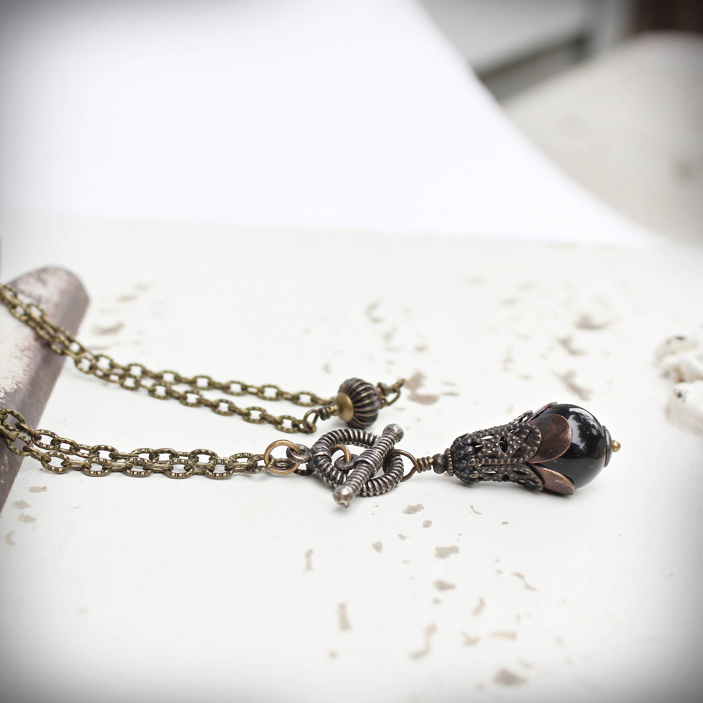 Black Onyx Pendulum Necklace