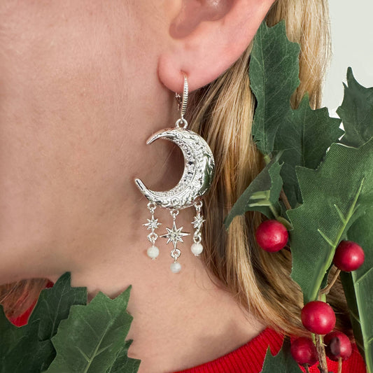 hare moon earrings