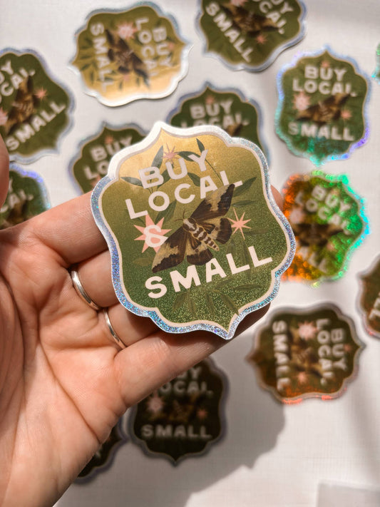 Buy Local Glitter Sticker | 3"