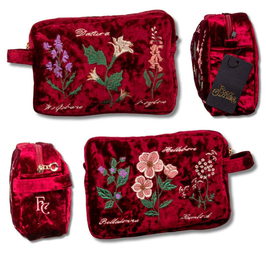 Baneful Botany Velvet Cosmetic Bag.