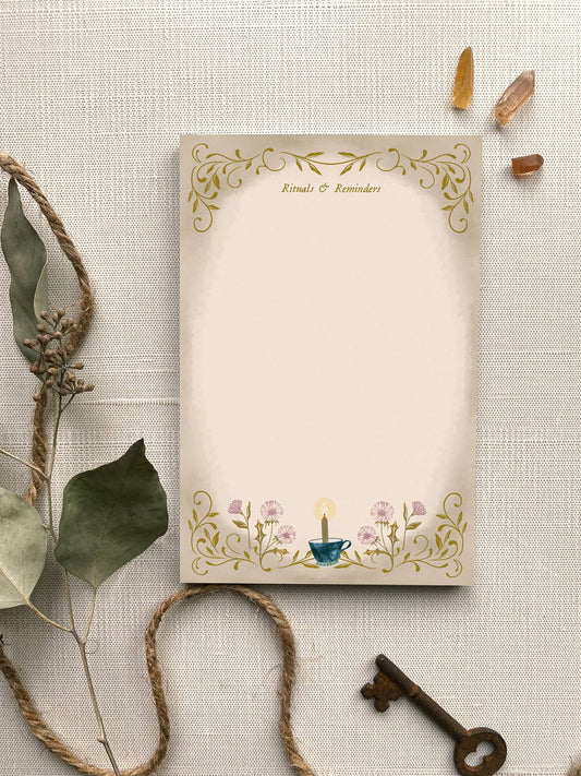 Dandelion Rituals Notepad.