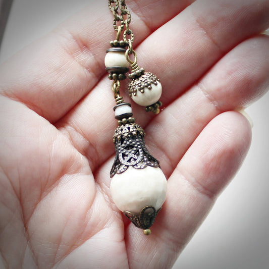 Faceted Petrified Wood Pendulum