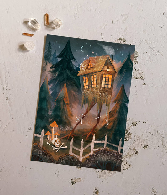 Baba Yaga's Cabin Print.