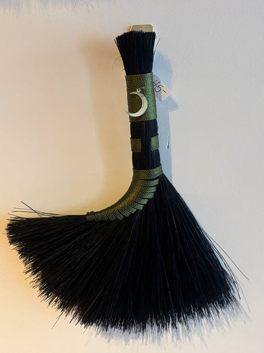 Black and Green Handbroom with Moon