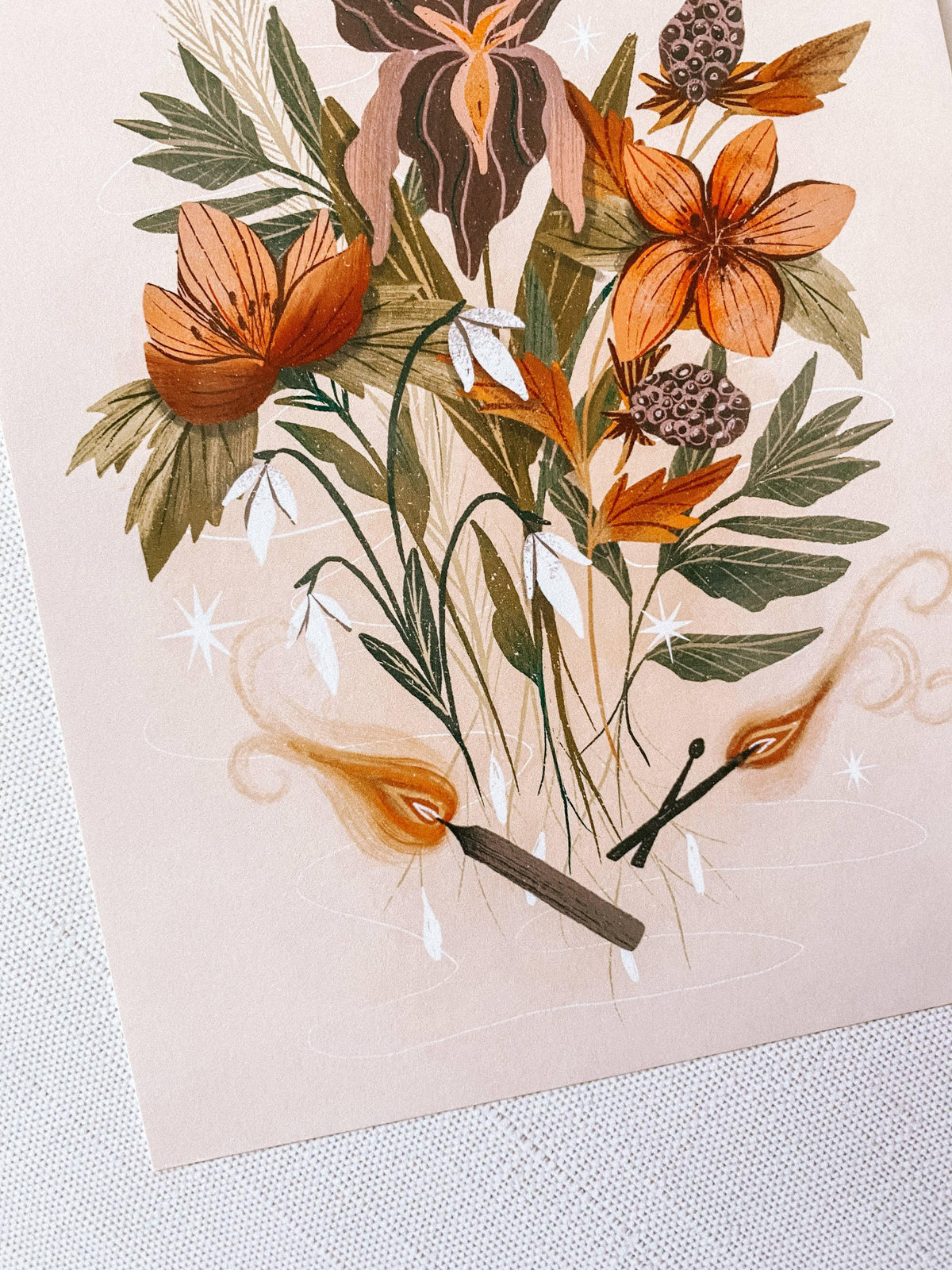 Witch's Bouquet Print.