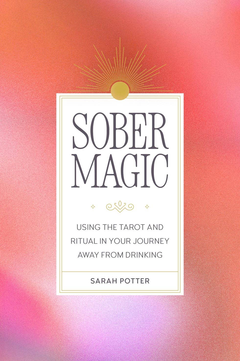 Book cover of 'Sober Magic' with a colorful gradient background
