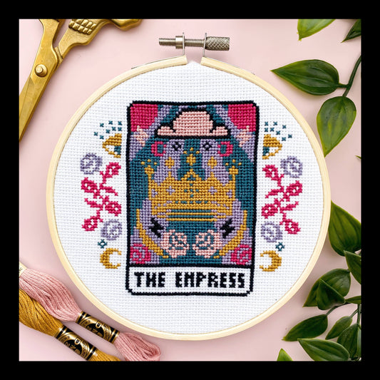 The Empress Tarot Card Cross Stitch Kit.