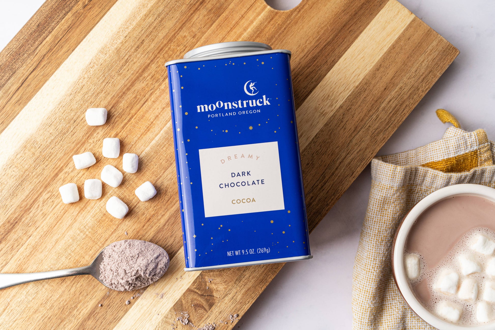 Dreamy: Dark Chocolate Hot Cocoa Tin.