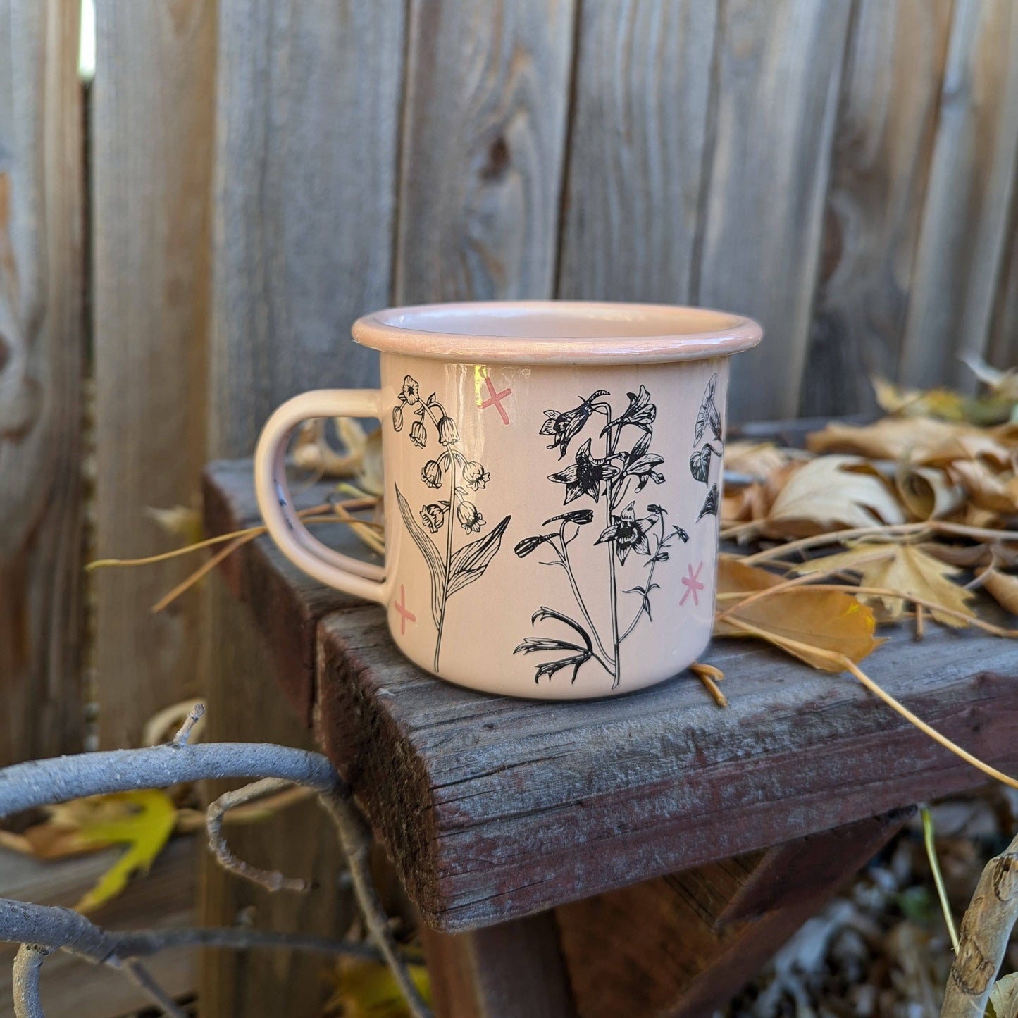 Fatal Florals Enamel Mug