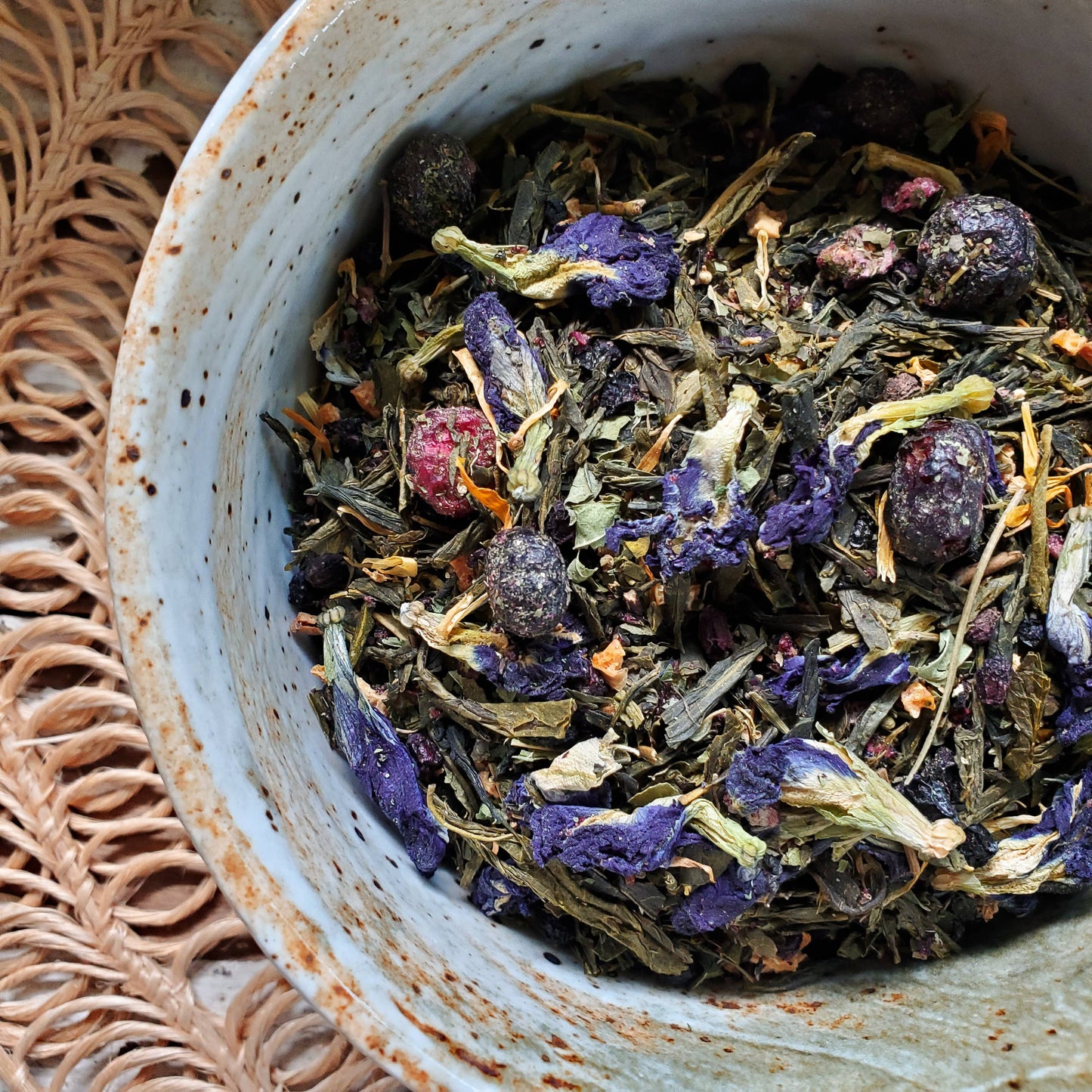 Blueberry Moon | Green Loose Leaf Tea: 2 oz..