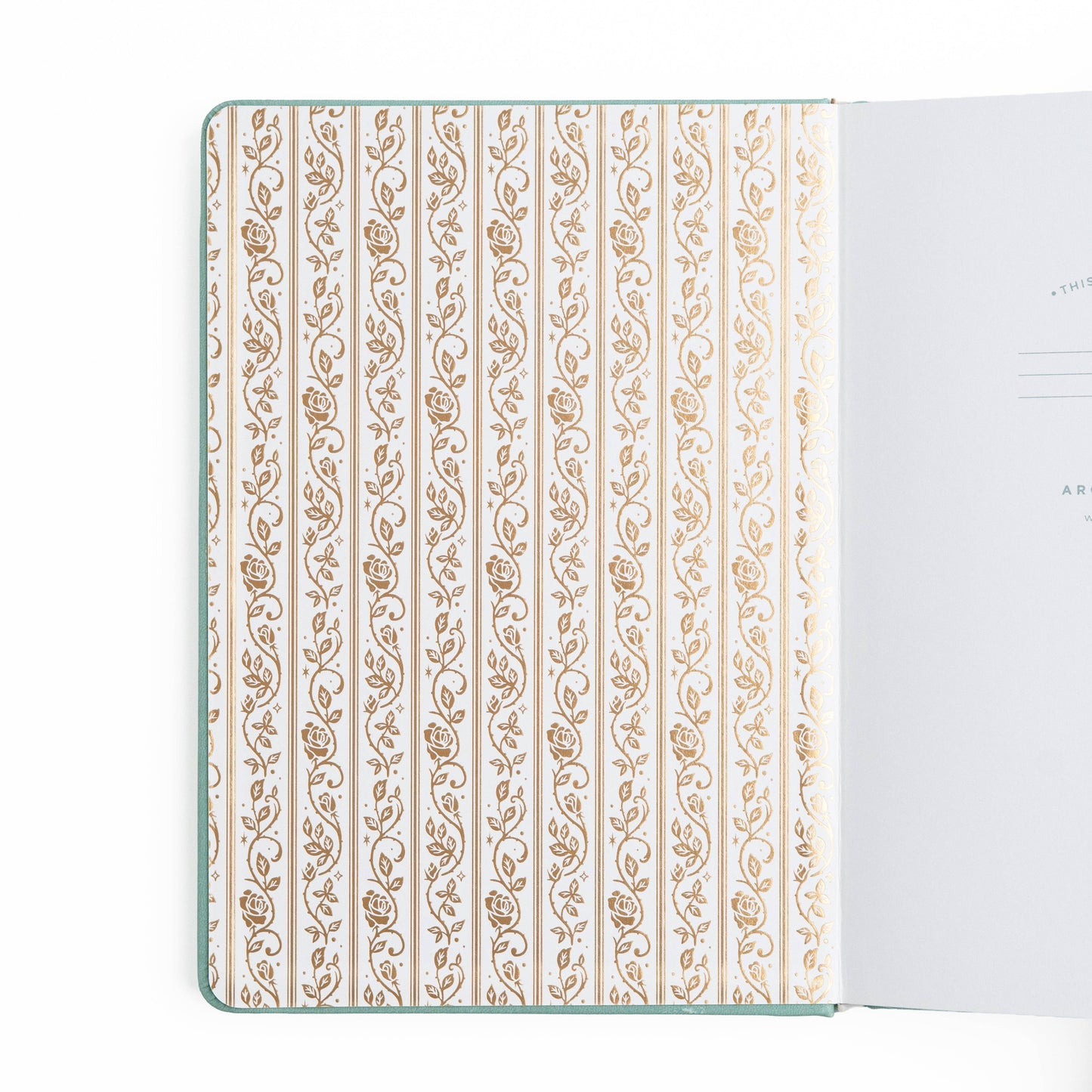 Notebook with decorative floral pattern on the cover