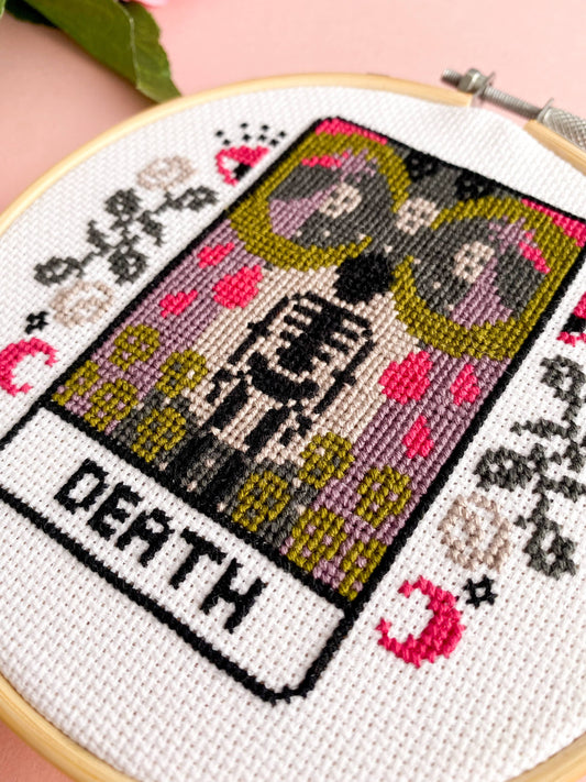 Death Tarot Card Cross Stitch Kit