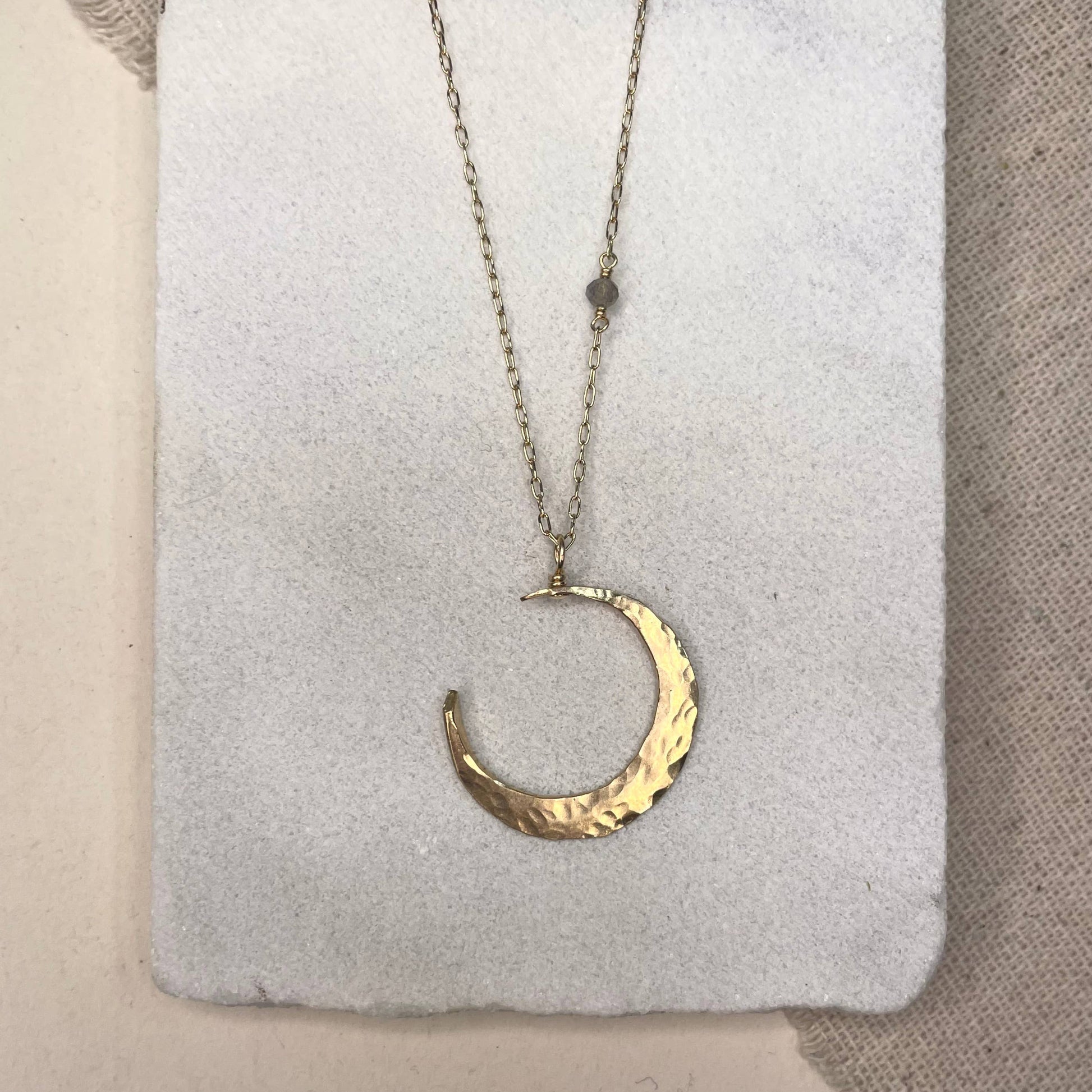sterling silver crescent moon necklace