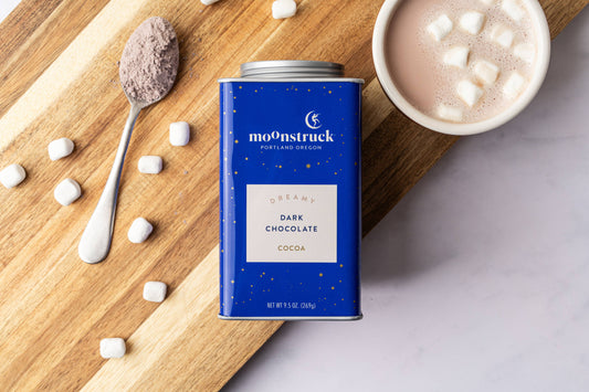 Dreamy: Dark Chocolate Hot Cocoa Tin.