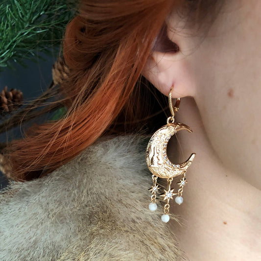 Hare Moon Earrings | Gold