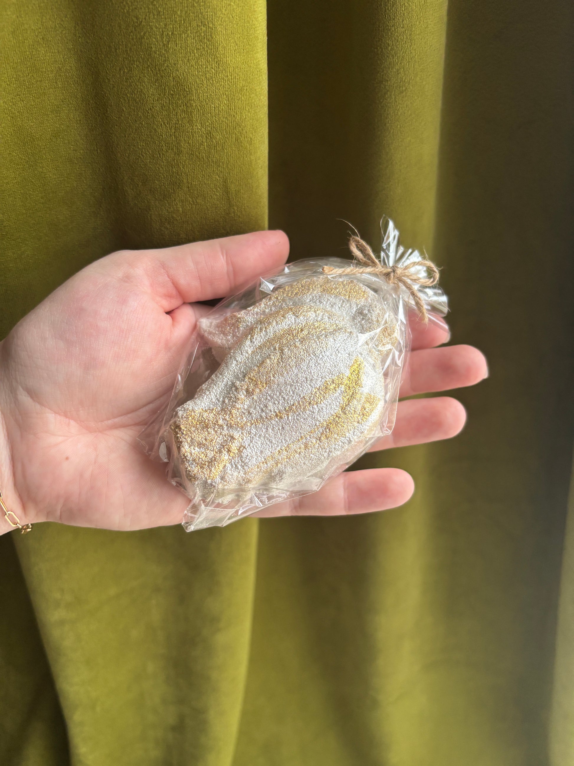 Witchy Woman World Apothecary handmade ghost flower bath bomb