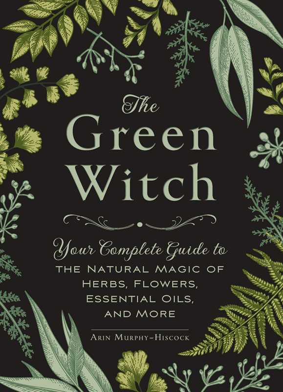 Book cover of 'The Green Witch' with green foliage on a black background