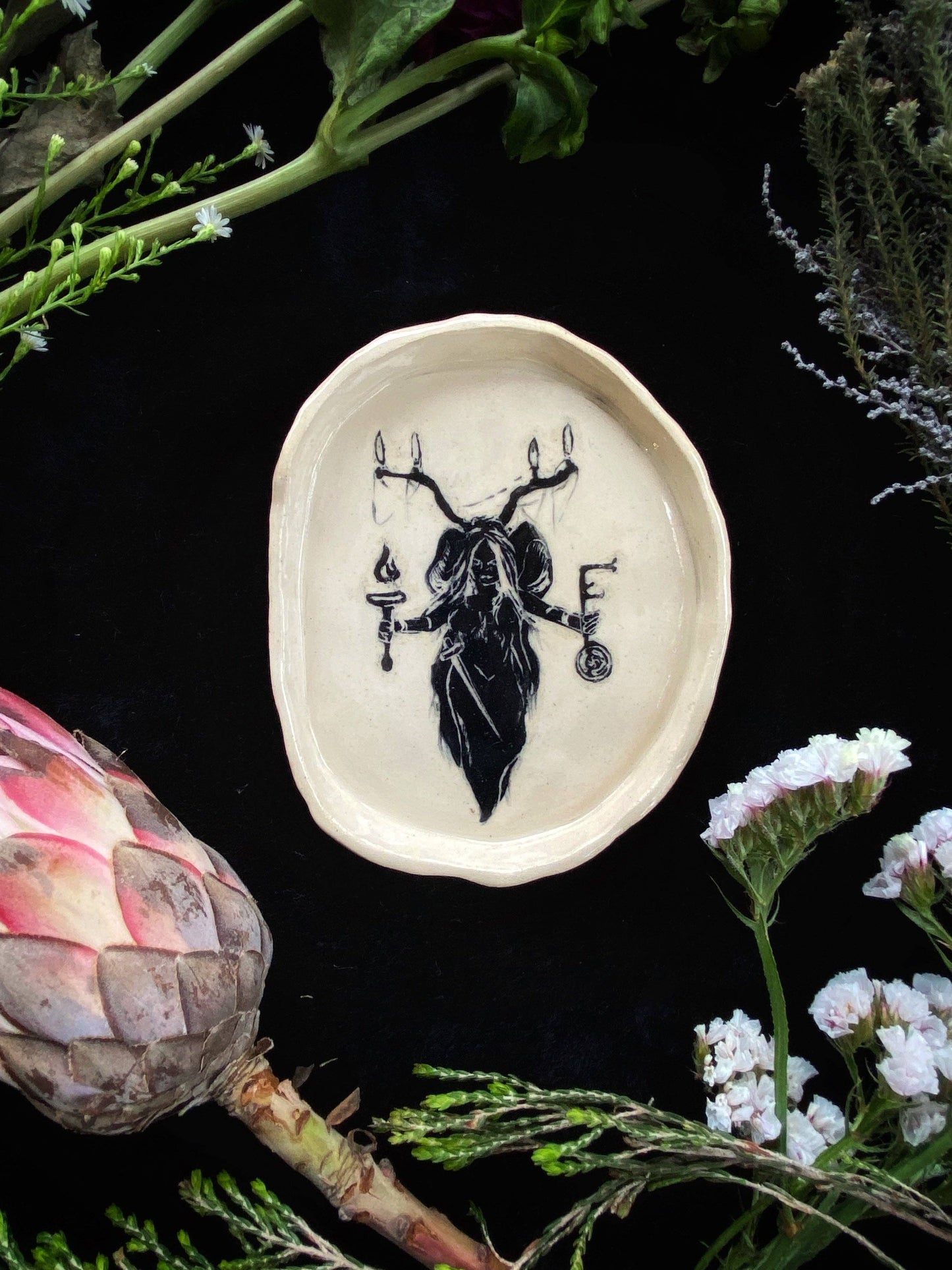 Hekate Ceramic Offering Plate |Oval.