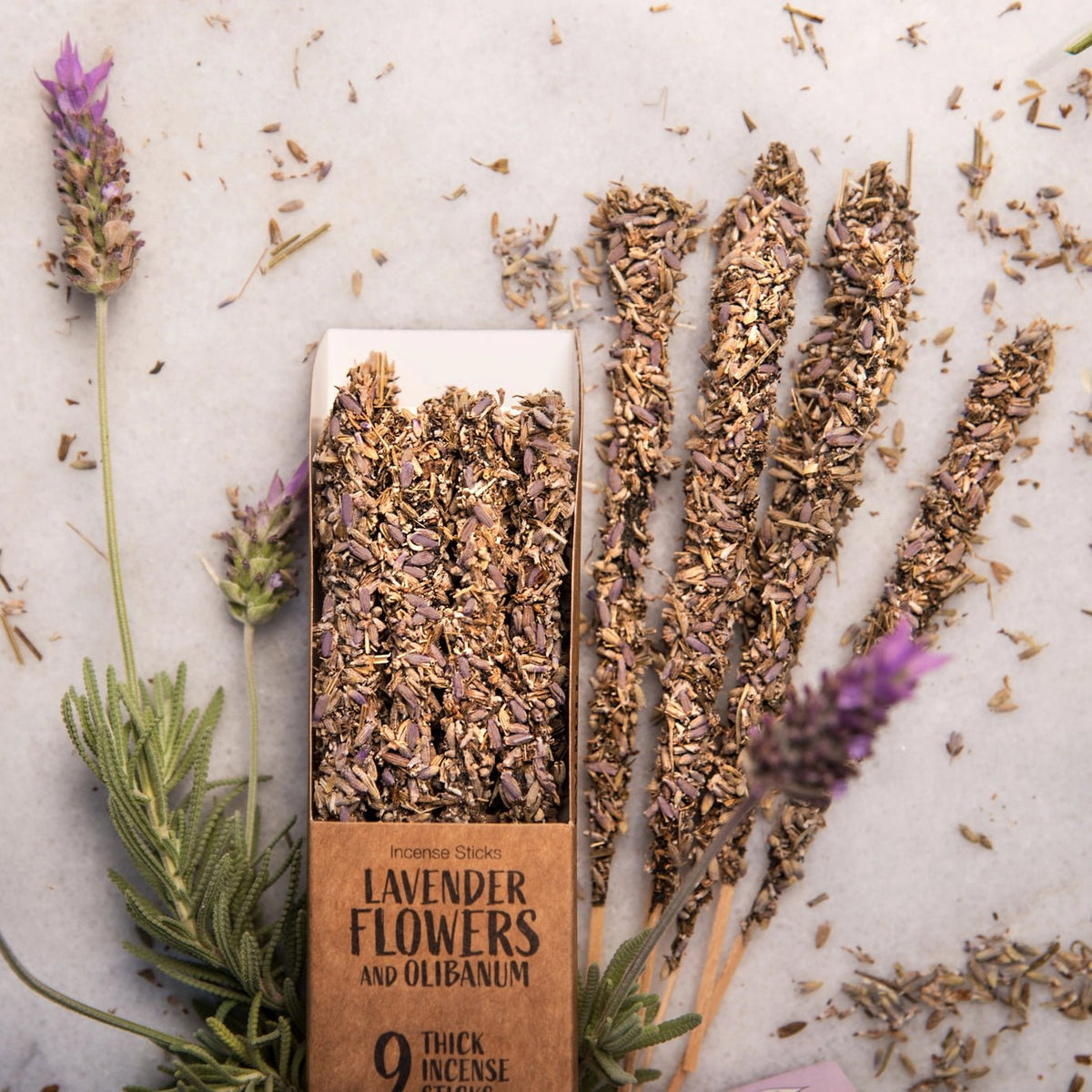 Lavender and Olibanum Incense.