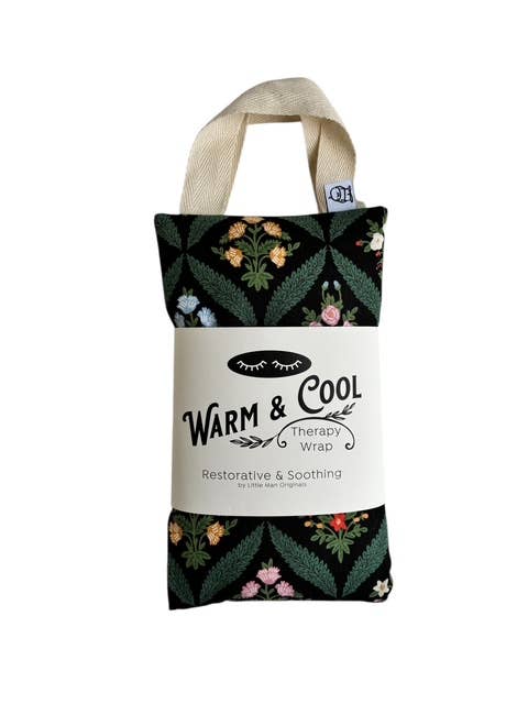 Therapy wrap with floral pattern and branding on a white background