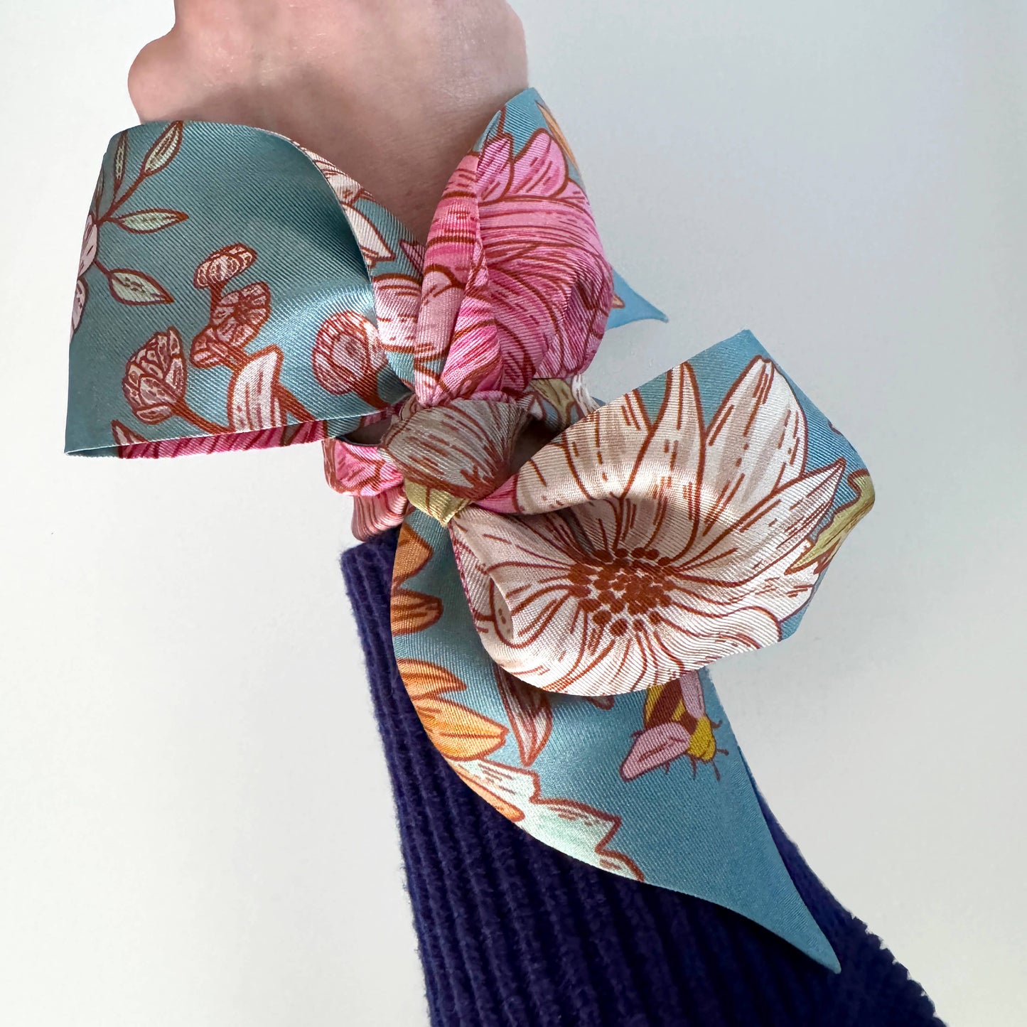 SKINNY SILK SCARF | Floral Buzz.