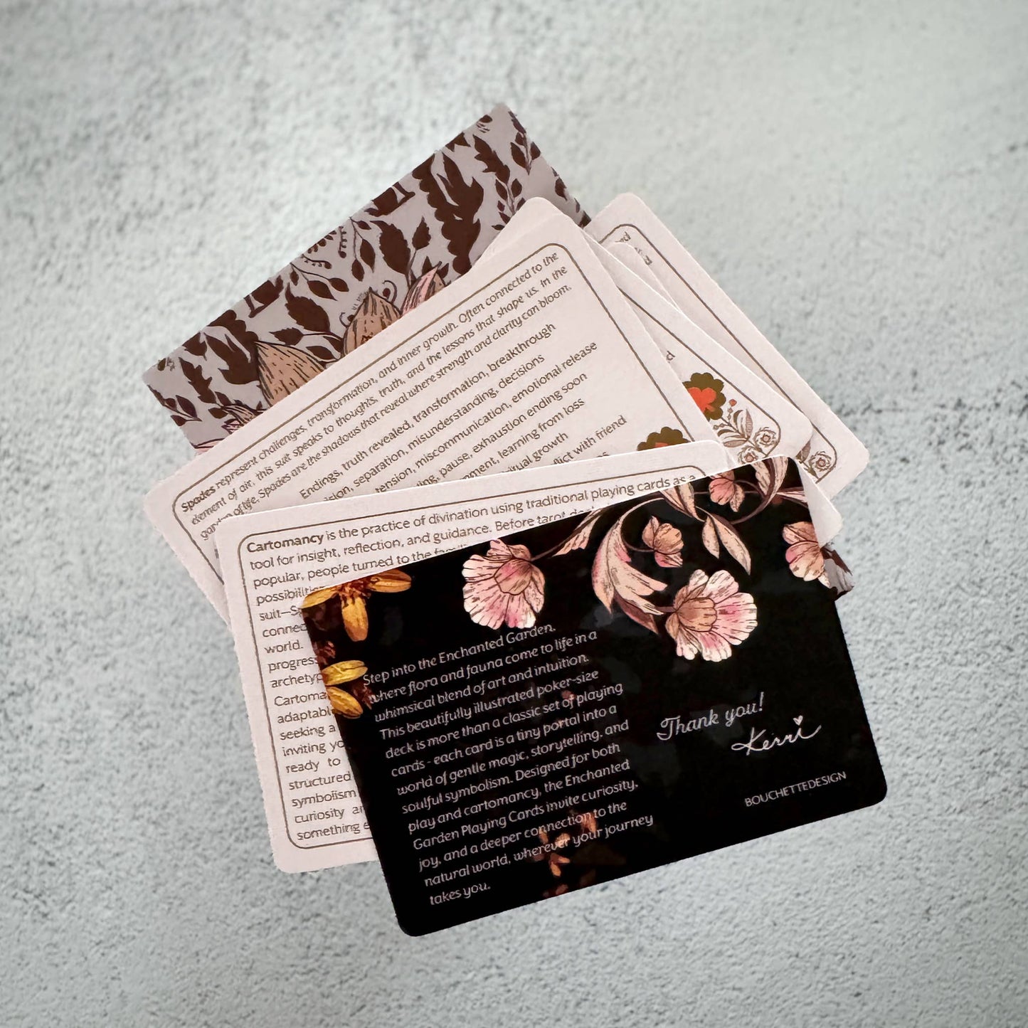 Enchanted Garden Cartomancy Cards.