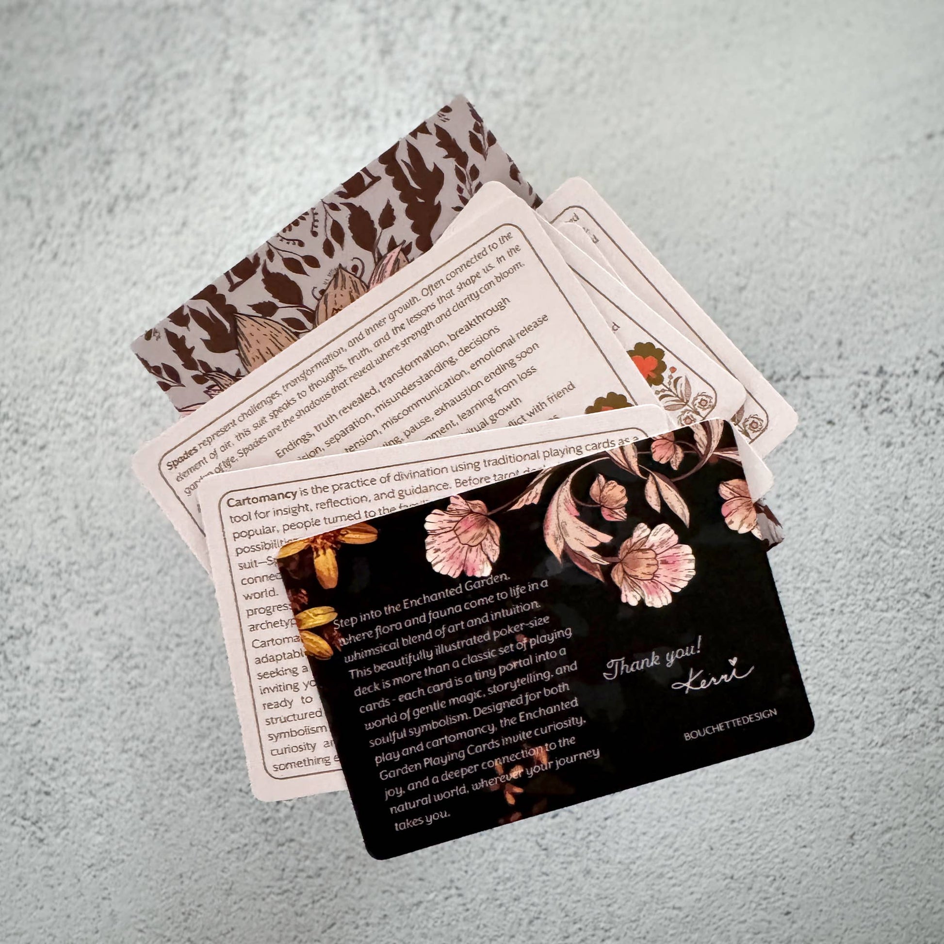 Enchanted Garden Cartomancy Cards.