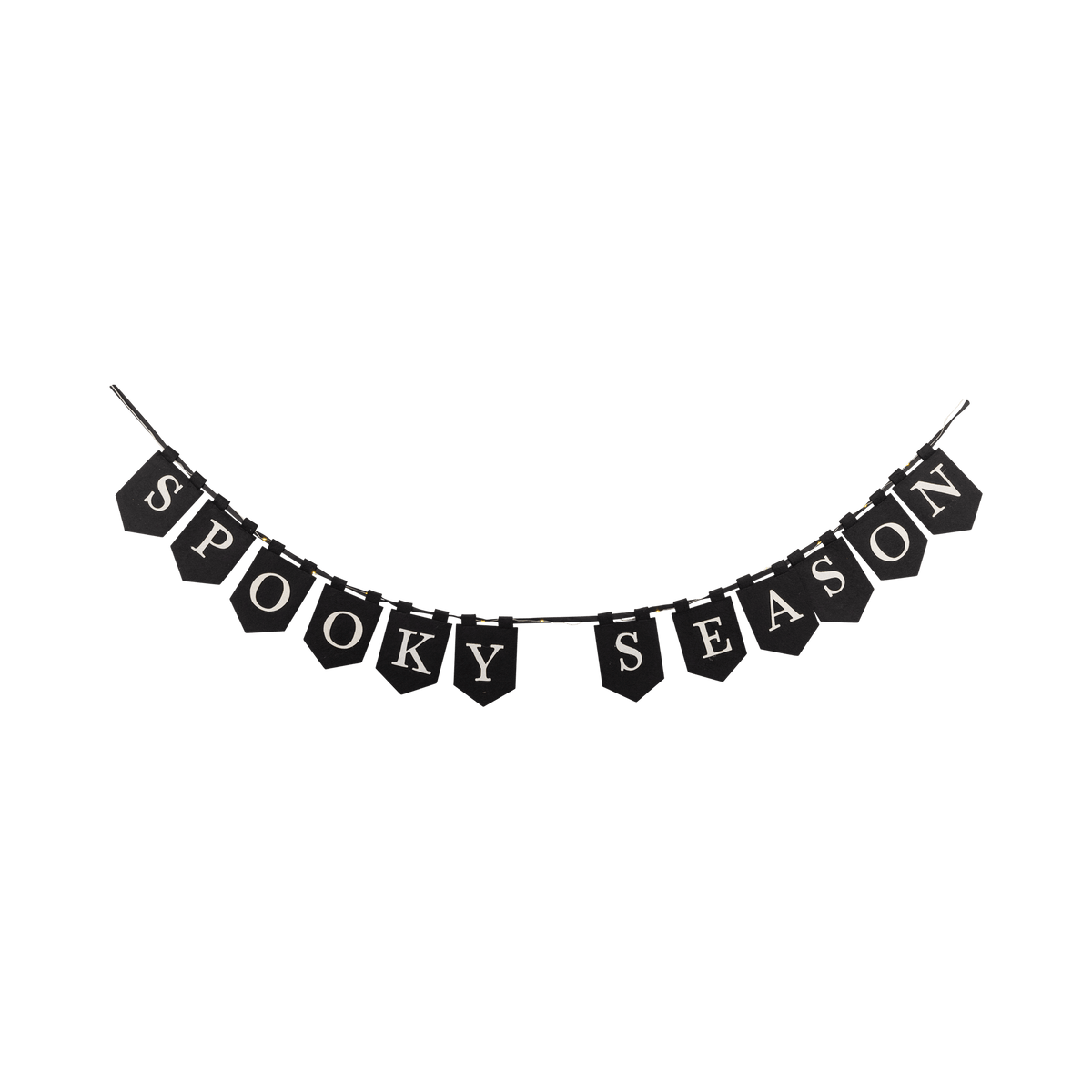 Black 'Spooky Season' banner on a white background