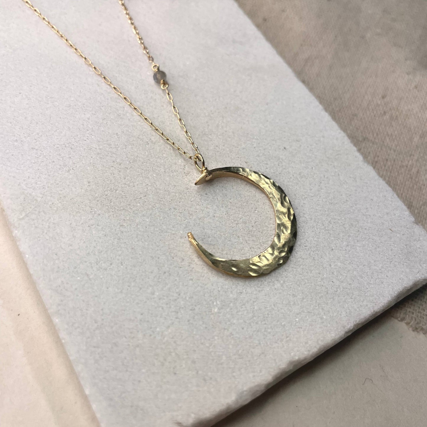 sterling silver crescent moon necklace