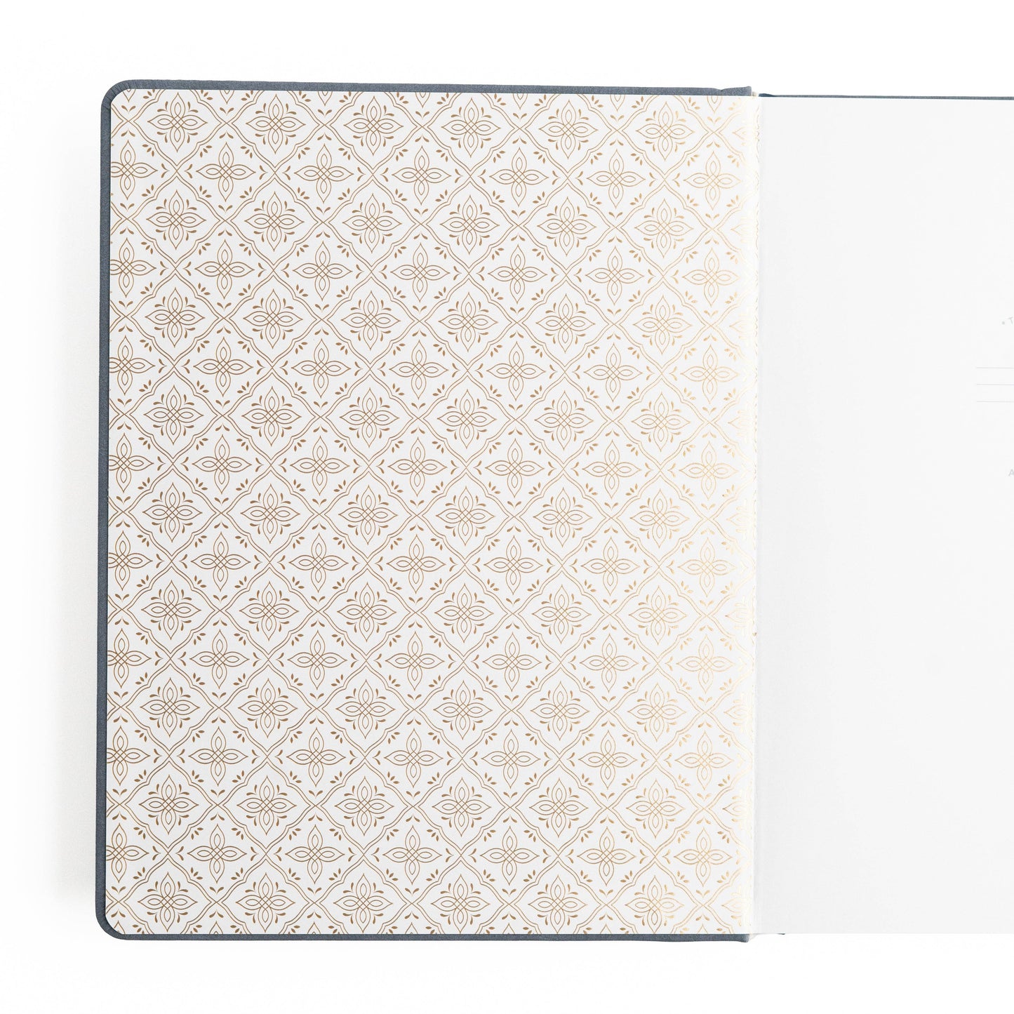 Patterned notebook cover with white interior