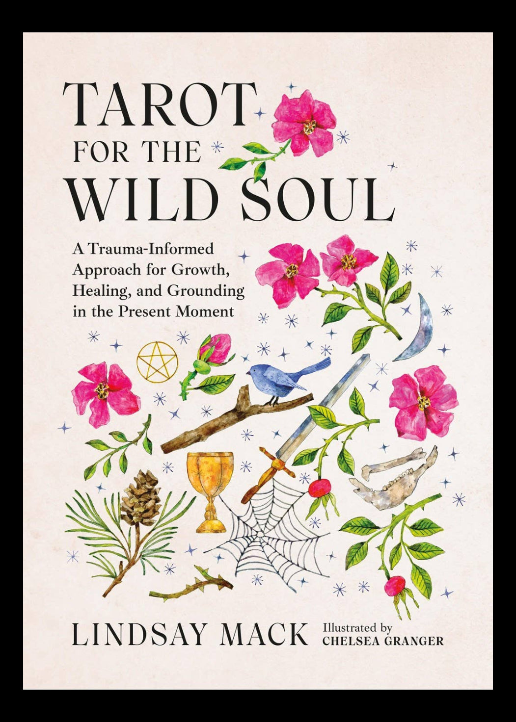 Book cover of 'Tarot for the Wild Soul' with floral and nature-themed design.